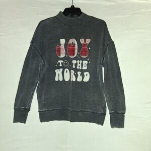 Maurice’s Joy To The World Sweatshirt Dark Gray Size Small